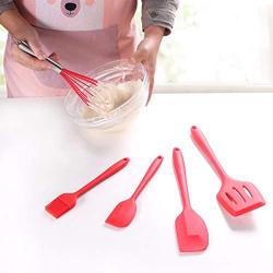 JunbosiKitchenware Food Grade Silicone Kitchenware Set Baking Tools 5 Piece Nonstick Cookware Scraper Sweeper