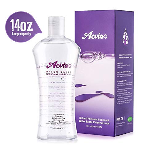 ACVIOO Natural Personal Lubricant,Water-Based, Sex Lube for Women,Men Or Couple,14 oz