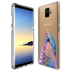 Samsung Galaxy S9 Case, Soft TPU Slim-Fit Flexible Ultra-Thin Clear Case, Full-Body Rugged Bumper Print Arowana Case for Samsung Galaxy S9, Transparent