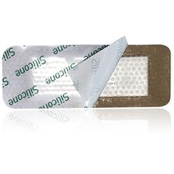 MedVanceTM Silicone - Bordered Silicone Adhesive Foam Dressing Size 4”X8” (2.4&quotx 6.4" Pad) Box of 5 dressings