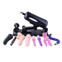 AUXFUN Automatic Sex Machines with Vibrator Dildo,Female Masturbation Thrusting Pumping Gun with 6 Dildos and 2 Extension Tube Sex Toys, Size 6