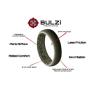 BULZi Wedding Bands, Massaging Comfort Fit Premium Silicone Ring with Airflow, Men’s and Women’s Rings, Breathable Flexible Work Safety Comfort