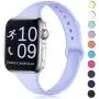 Zekapu Sport Band Compatible for Apple Watch 38mm 42mm 40mm 44mm, Soft Silicone Narrow Slim Sport Replacement Wristband for iWatch Series 5, Series 4, Series 3, Series 2, Series 1 Women