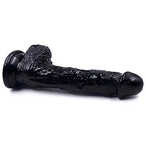Feijibei Silicone ??ld? 8.26 Inch PVC Waterproof Massager Wand with Strong Suction Cup for Women Toy (Color : Black)