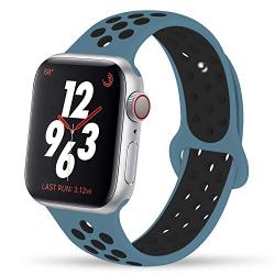 YC YANCH Compatible for Apple Watch Band 38mm 40mm 42mm 44mm,Soft Silicone Sport Band Replacement Wrist Strap Compatible for iWatch Apple Watch Series 4/3/2/1,Nike+,Sport,Edition, S/M M/L Size