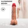Women Massage Tool, Massage Wand, 12 Inch Silicone Realistic Toy with Strong Suction Cup