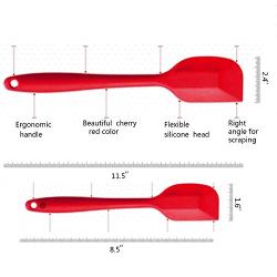 Kitchenware Utensils Set 4 Piece Premium Silicone Heat Resistant Non-Stick Baking Professional Cake Tools Red,4set