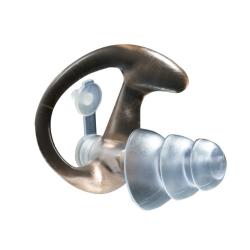 SureFire EP4 Sonic Defenders Plus filtered Earplugs, triple flanged design, reusable, Clear, Medium