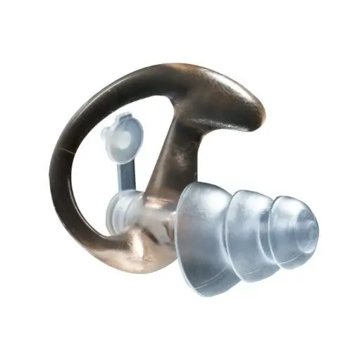 SureFire EP4 Sonic Defenders Plus filtered Earplugs, triple flanged design, reusable, Clear, Medium