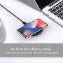 Yootech Wireless Charger Qi-Certified 10W Fast Wireless Charging Pad, 7.5W Compatible with iPhone 11/11 Pro/11 Pro Max/XS MAX/XR/XS/X/8, Galaxy Note 10/Note 10 Plus/S10/S10 Plus/S10E(No AC Adapter)