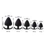 Caobodong0758 Enjoy at Any time 5PCS 5pcs/Set Silicone Anales Plugs Men and Women Share Pleasure Trainer Toys -Black caobodong0758
