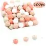 Promise Babe Round Silicone Beads Mix Color Silicone Teething Beads 100pc 12mm DIY Supplies BPA Free