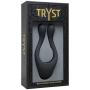 Doc Johnson TRYST - Multi Erogenous Zone Silicone Vibrator and C-Ring - Focused Stimulation For Both Partners - Synergistic Vibrations - Black