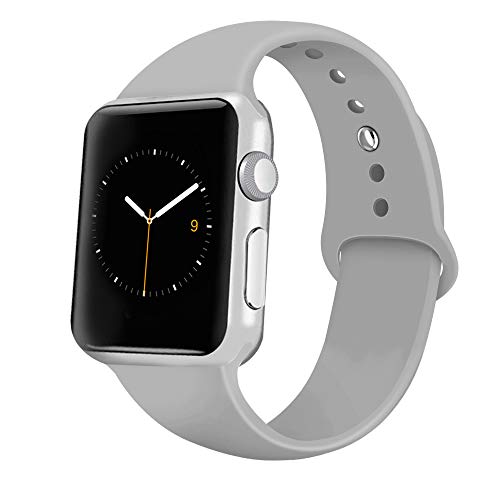 iGK Sport Band Compatible with Apple Watch 38mm 40mm 42mm 44mm, Soft Silicone Sport Strap Replacement Bands for iWatch Apple Watch Series 5, Series 4, Series 3, Series 2, Series 1