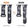 OriBear Compatible with Apple Watch Band 40mm 38mm 44mm 42mm Elegant Floral Bands for Women Soft Silicone Solid Pattern Printed Replacement Strap Band for Iwatch Series 5/4/3/2/1