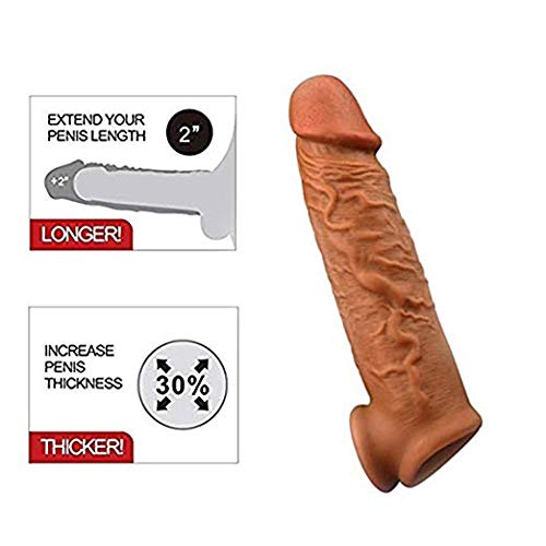 Privacy Packaging. Silicone PZHPZY penile Condom Expander expands Male Chastity Toys Lengthen Cock Sleeves-B.6