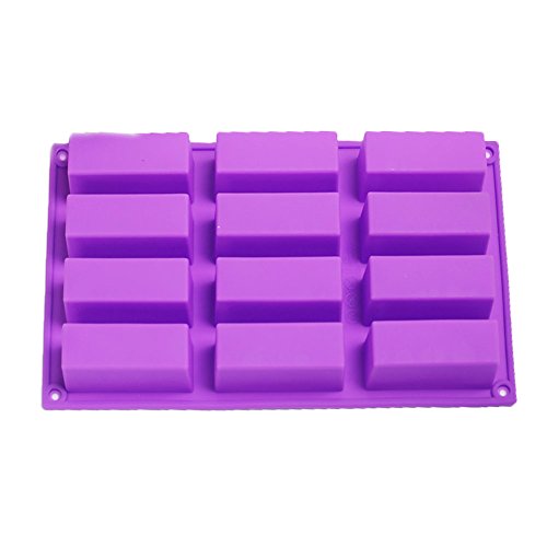 KALAIEN 12 Cell Sponge Finger Silicone Mould Cake Bar Bakeware Mold Baking Tray