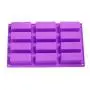 KALAIEN 12 Cell Sponge Finger Silicone Mould Cake Bar Bakeware Mold Baking Tray