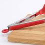 Jdeepued Silicone kitchenware 3-Piece 16" Spoon-Shaped Tongs Heavy Duty Non-Stick Clamp Clip for Kitchen BBQ Cooking Grilling Buffet Noodles Salad Red Silicone Kitchen Utensils