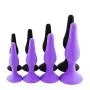 Bbshop 4PCS 100% Medical Grade Silicone Purple Anal Butt Plug Fetish Sex Toy for Men and Women.