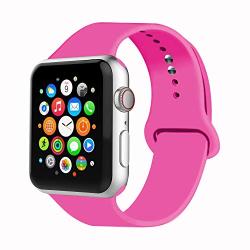 IYOU Sport Band Compatible with Watch Band 38MM 42MM 40MM 44MM, Soft Silicone Replacement Sport Strap Compatible with 2019 Watch Series 5 2018 Watch Series 4/3/2/1