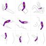 Cock Ring Vibrating Penis Ring Waterproof Rechargeable Couple Vibrator with 12-Speed Vibrations, Full Silicone Powerful Clitoris Stimulator Vibrators Adult Sex Toy by MELO (Purple)