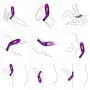 Cock Ring Vibrating Penis Ring Waterproof Rechargeable Couple Vibrator with 12-Speed Vibrations, Full Silicone Powerful Clitoris Stimulator Vibrators Adult Sex Toy by MELO (Purple)