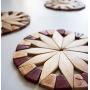 Natural Wood Trivets For Hot Dishes - 2 Eco-friendly, Sturdy and Durable 7 Kitchen Hot Pads. Handmade Festive Design Table Decor - Perfect Kitchen Gifts Idea.