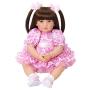 PURSUEBABY 20 Inch Real Life Reborn Girl Baby Dolls Soft Body Marissa Realistic Baby Reborn Toddler Dolls Girls with Long Brown Hair for Children Birthday & Christmas with Gift Box