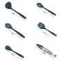 JINPENGRAN 10 Sets of Silicone Kitchenware, Non-Stick Silicone, Environmentally Friendly Cooking Tools,Black
