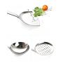 YingYing Home 4 pcs Eco-Friendly Wooden Handle Spatula Thickening Stainless Steel Kitchenware Spoon Shovel Practical Colander
