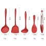 Kitchenware Set, Silicone Shovel Spoon Kitchen Cooking Utensils Heat-Resistant Kitchen Baking Tool For Kitchen Non-Stick Cookware, red