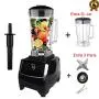 Eu/Us/Au/Uk Plug 3Hp 2200W G5200 Heavy Duty Commercial Grade Blender Mixer Juicer Food Processor Ice Smoothie Bar Fruit,Black Extra Jar Lid,Us Plug