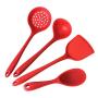 Silicone Spatula,4pcs/Set Silicone Spatula Turner Slotted Spoon Ladle Spoon Spatula Silicone Kitchenware Set Kitchen Cooking Tools