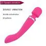 Wand Massager,Rechargeable Cordless Magic Vibrator Wand Clitoral Vibrator Stimulation with 20 Speeds Double End Vibrating Adult Sex Toys for Women Couples (Pink)