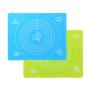POKALI Extra Large Silicone Heat Resistant Nonskid Table Mat, Kitchen Food Grade Non-Stick Silicone Pastry,Mat Pizza Mat, Placement Mat, Dab Mat, Silicone Baking Mat (23.215.5, Bule/Green)-2pack