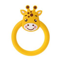 ShapeW Baby Chew Toys Teething Animal Chew Rings Baby,Infant Toddler - Soft Silicone, BPA-Free, Natural Organic (Giraffe)