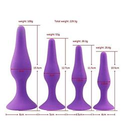 4pcs Silicone Trainer Starter Set Toy for Women Purple