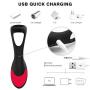 Vibrating Male Wand Massagers Rechargeable Remote Control Back Neck Shoulder Relaxation Massaging Vibrator Men 3 in 1 Multiple Vibration Waterproof Medical Grade Silicone Toys