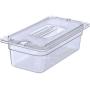 Carlisle 3066107 StorPlus Third Size Food Pan, Polycarbonate, 4" Deep, Clear
