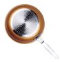 WJSW Non-Stick Copper Frying Pans, Ceramic Coating, Round Aluminum Saute Pan for Gas, Electric and Induction Cooktops,Oven Safe (24cm)