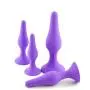 4Pcs Waterproof Anal Plug Sex Toys For Woman Butt Plugs Masturbator Silicone Anal Sex Toys (Purple)