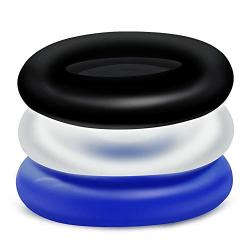 RONSHIN Soft Stretchy Donut Cock Rings Waterproof Silicone Ring Relax 3 Seamless Same Size Different Color Toys