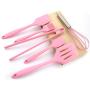 JunbosiKitchenware Non-Stick Pan Silicone Kitchenware Set of 6 Food Grade Silicone Food Clip Egg Beater Baking Set