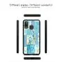 Samsung Galaxy A30 Case, Blue Flower Shock-Absorption TPU Rubber Bumper Samsung Galaxy A30 Case, Ultra Thin Slim Protective Cover for Samsung Galaxy A30-Black