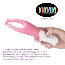 G Spot Vibrator Couple Vibrator with 7 Modes, Upgraded Soft Silicone Dildo Vibrator Nipples Sex Toys Clit Stimulator for Women,Couples and Men (Pink)