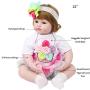 CHAREX Realistic Reborn Baby Dolls Girls, 22 inch Lifelike Toddlers Dolls with Sun Flower Dress, Silicone Dolls Gifts for Children 3+