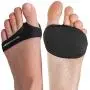 Fabric Metatarsal Pads - Ball of Foot Cushion Sleeves Burning Sensations Forefoot Blisters Metatarsalgia Pain Relief Foot Health Care Tight Fitting Feet - Gel Pads for Men Women - Black