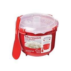 Sistema Rice Microwave Multicooker Steamer 2.6 Litre, 87.9 Oz, 11 Cups or 2.75 Quart, Colors May Vary