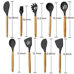 Kitchen Cooking Utensils - Silicone Set - Nonstick Kitchenware Spatula - Kitchen Gadget Set, 7 piece set